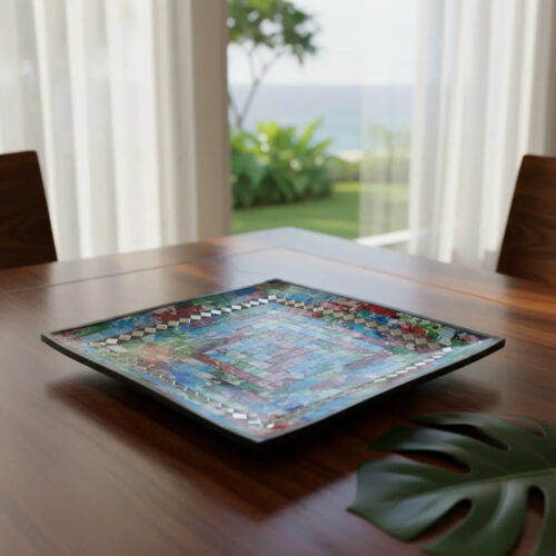 Plato De Venecitas Bali Centro De Mesa 25cm Cuadrado
